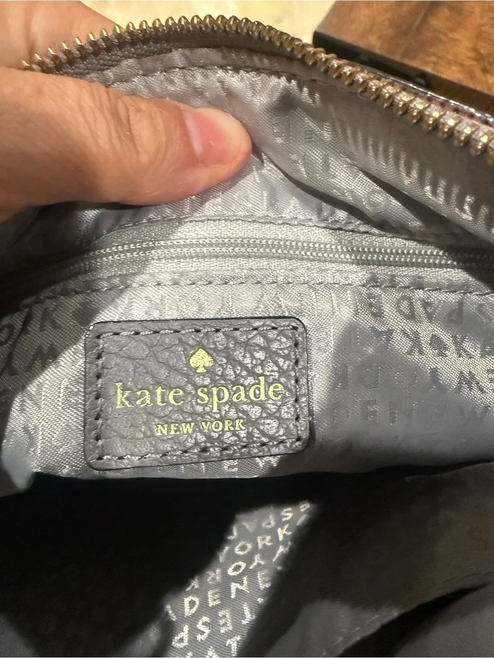 kate spade New York Pebbled Leather Crossbody Bag in Gray